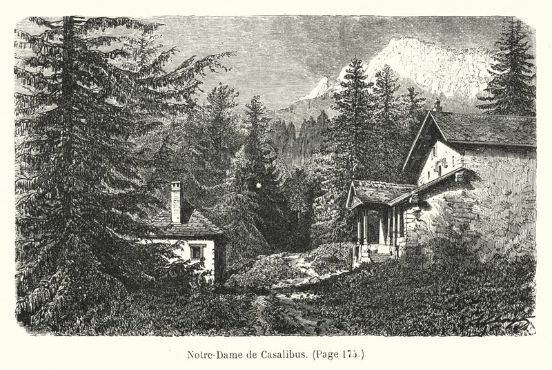Illusztráció a Les Deux Robinsons de la Grande-Chartreuse című könyvhöz (metszet) alkotó: Hubert Clerget