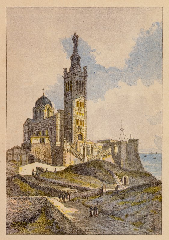 Notre-Dame De La Garde, Marseille (színes litográfia) alkotó: Hubert Clerget