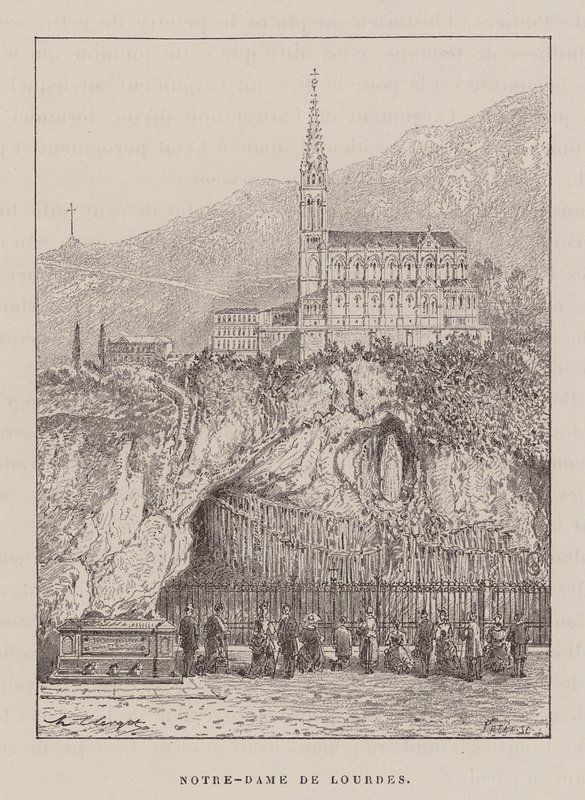 Notre-Dame De Lourdes (metszet) alkotó: Hubert Clerget