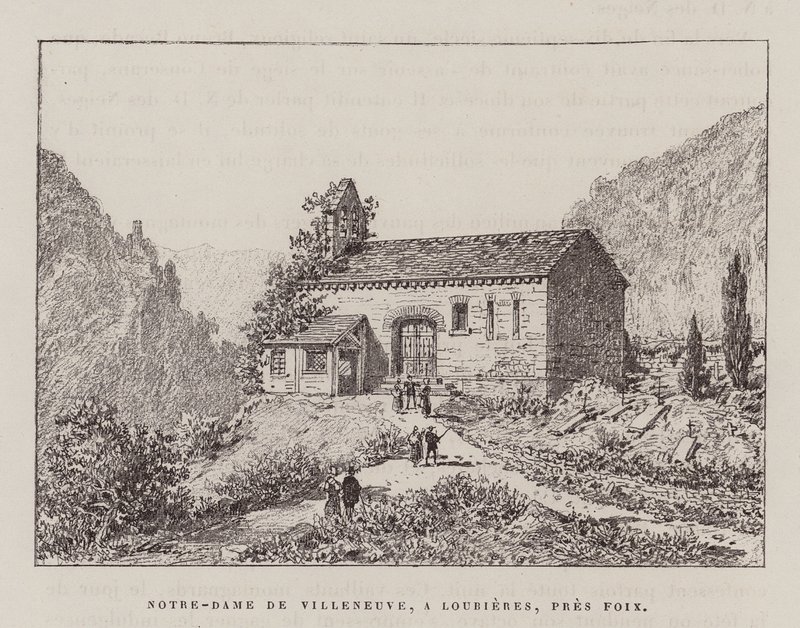 Notre-Dame De Villeneuve, A Lourieres, Pres Foix (metszet) alkotó: Hubert Clerget