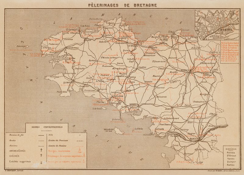 Pelerinages De Bretagne (színes litográfia) alkotó: Hubert Clerget