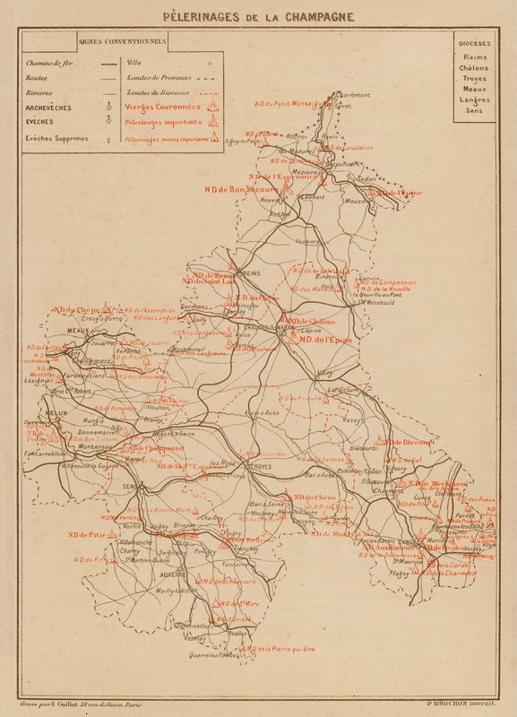 Pelerinages De La Champagne (színes litográfia) alkotó: Hubert Clerget