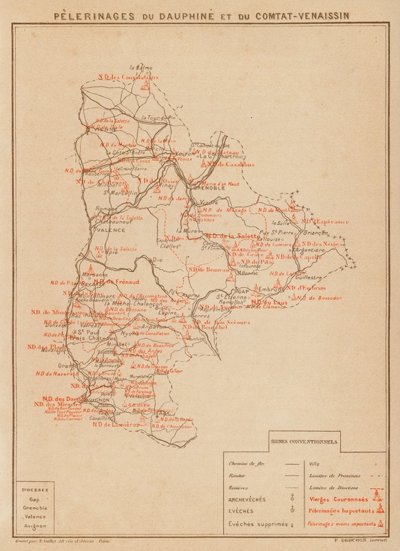 Pelerinages Du Dauphine Et Du Comtat-Venaissin (színes litográfia) alkotó: Hubert Clerget