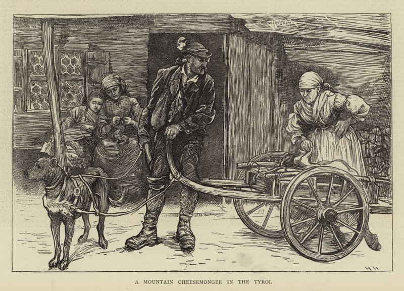 Egy hegyi sajtkereskedő Tirolban alkotó: Hubert von Herkomer