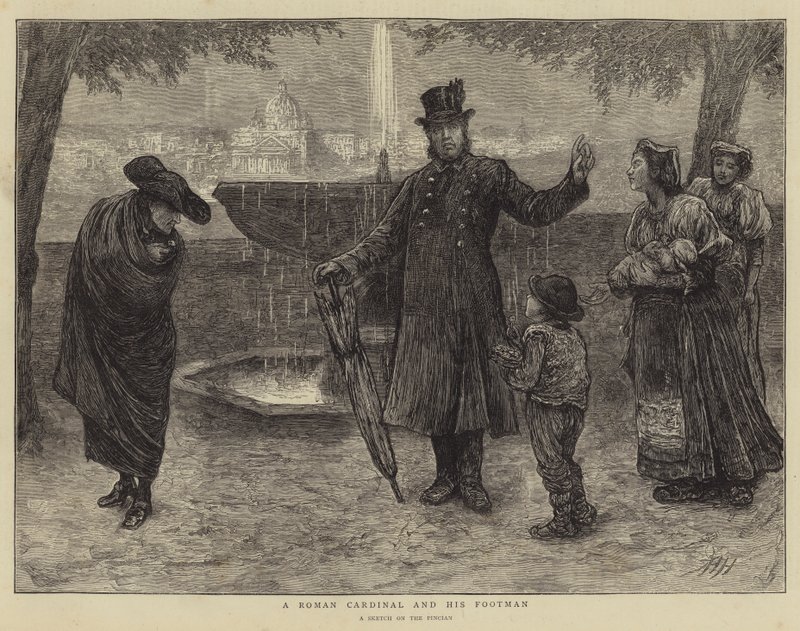 Egy római bíboros és lakájja alkotó: Hubert von Herkomer