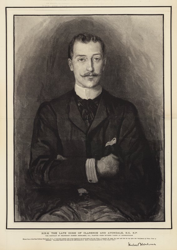 HRH, Clarence és Avondale néhai hercege, KG, KP alkotó: Hubert von Herkomer