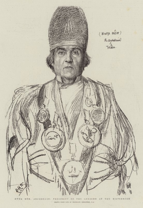 Hwfa Mon, Archdruid, a Gorsedd elnöke az Eisteddfodon alkotó: Hubert von Herkomer