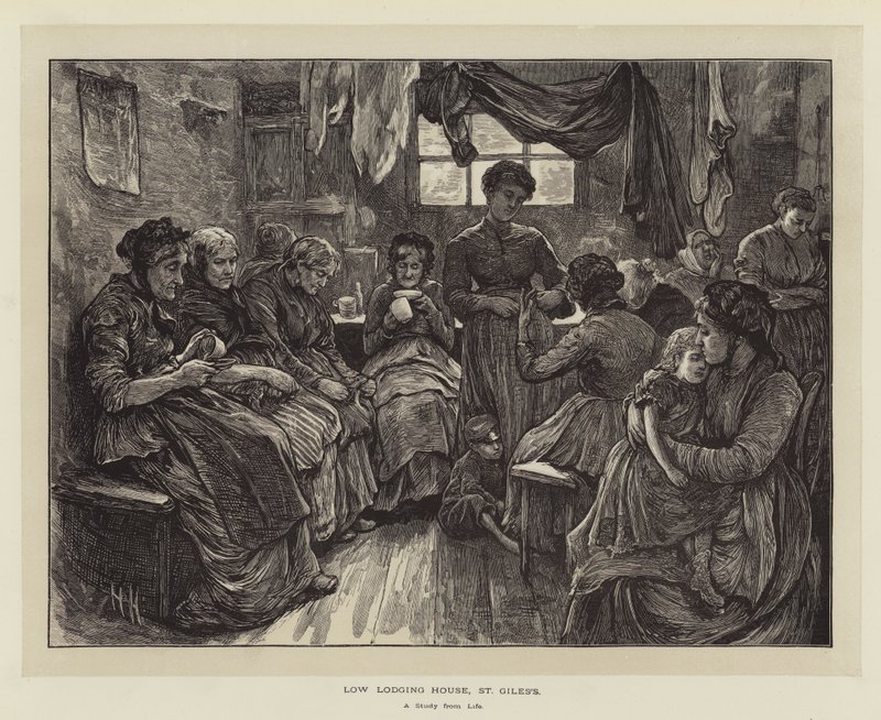 Low Lodging House, St Giles alkotó: Hubert von Herkomer