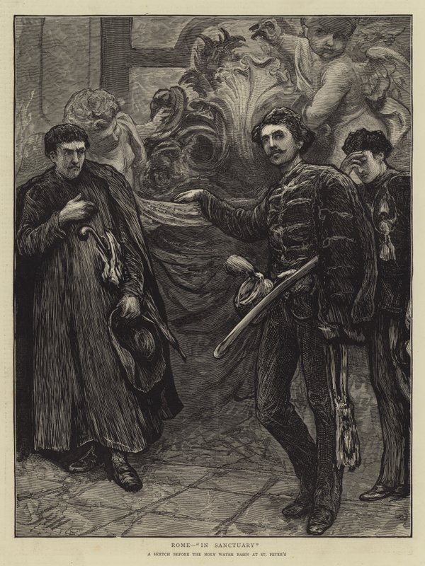 Róma, a szentélyben alkotó: Hubert von Herkomer