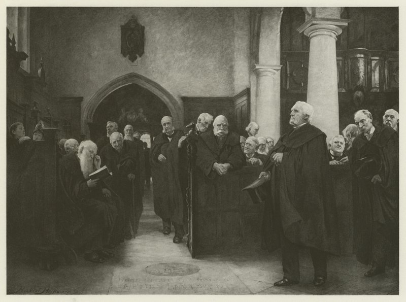 A Charterhouse kápolna (metszet) alkotó: Hubert von Herkomer