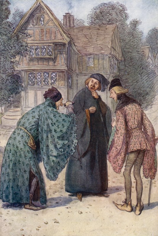 Illusztráció a Windsor víg feleségeihez alkotó: Hugh Thomson