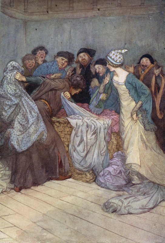 Illusztráció a The Merry Wives of Windsor című filmhez alkotó: Hugh Thomson