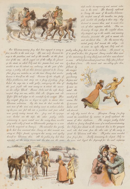 Két Jolly Postboys szerelmei és féltékenységei (chromolitho) alkotó: Hugh Thomson