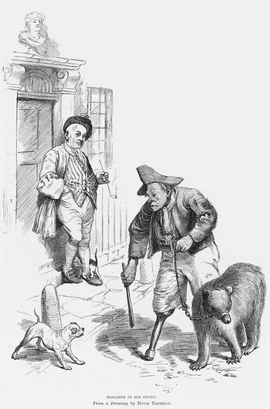 Hogarth a dolgozószobájában alkotó: Hugh Thomson