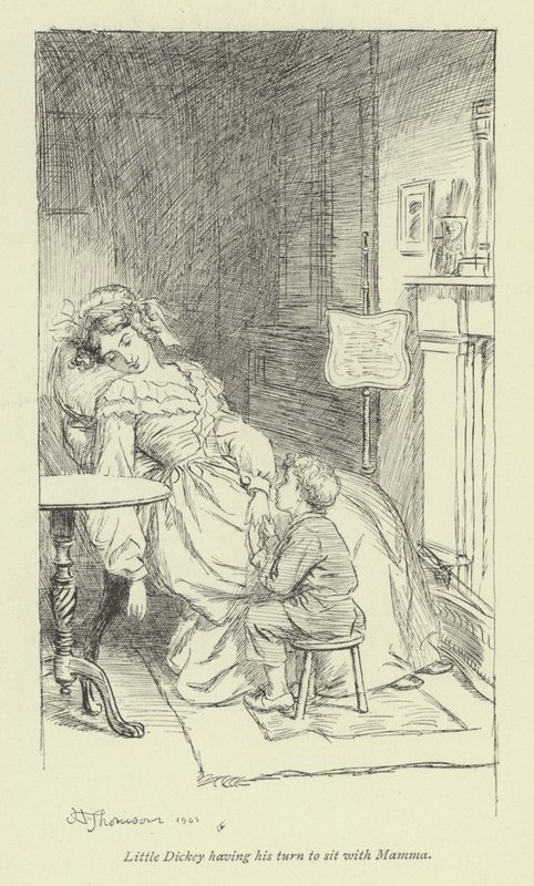 Illusztráció Amos Barton számára, George Eliot alkotó: Hugh Thomson