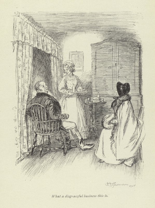 Illusztráció Amos Barton számára, George Eliot alkotó: Hugh Thomson