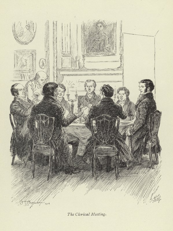 Illusztráció Amos Barton számára, George Eliot alkotó: Hugh Thomson