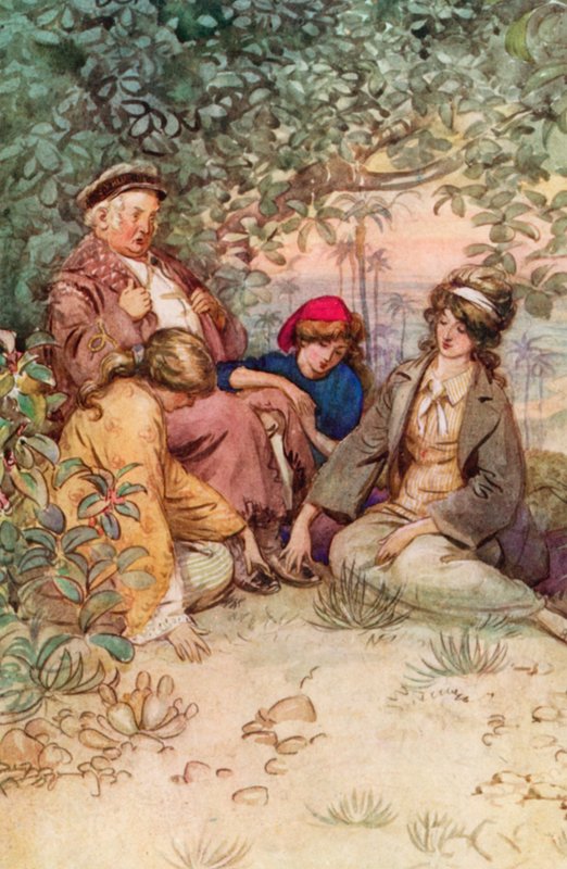 Illusztráció J M Barrie The Admirable Crichton című művéhez alkotó: Hugh Thomson