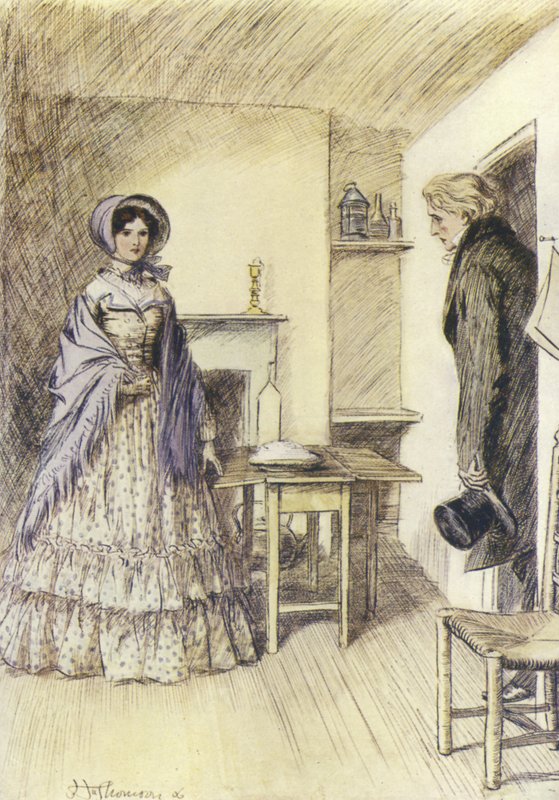 Illusztráció a Janets Repentance-hez, George Eliottól alkotó: Hugh Thomson