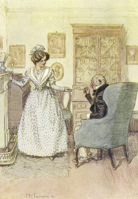 Illusztráció a Janets Repentance-hez, George Eliottól alkotó: Hugh Thomson