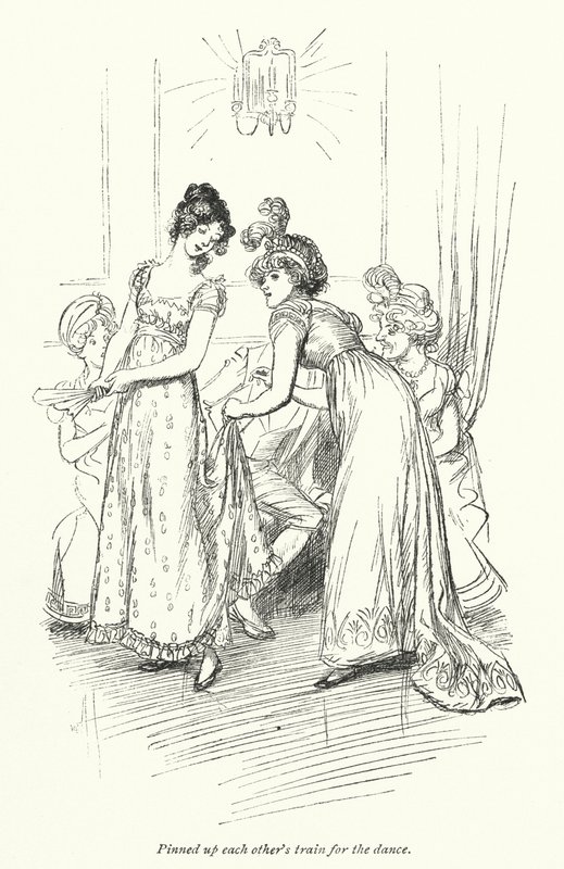 Illusztráció a Northanger Abbey-hez, Jane Austen (litho) alkotó: Hugh Thomson