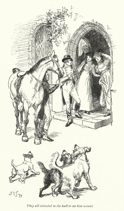 Illusztráció a Northanger Abbey-hez, Jane Austen (litho) alkotó: Hugh Thomson