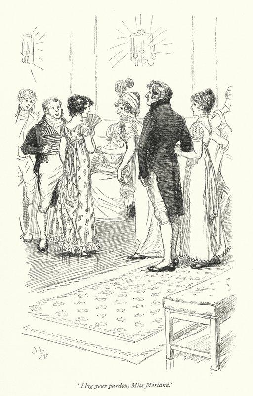 Illusztráció a Northanger Abbey-hez, Jane Austen (litho) alkotó: Hugh Thomson