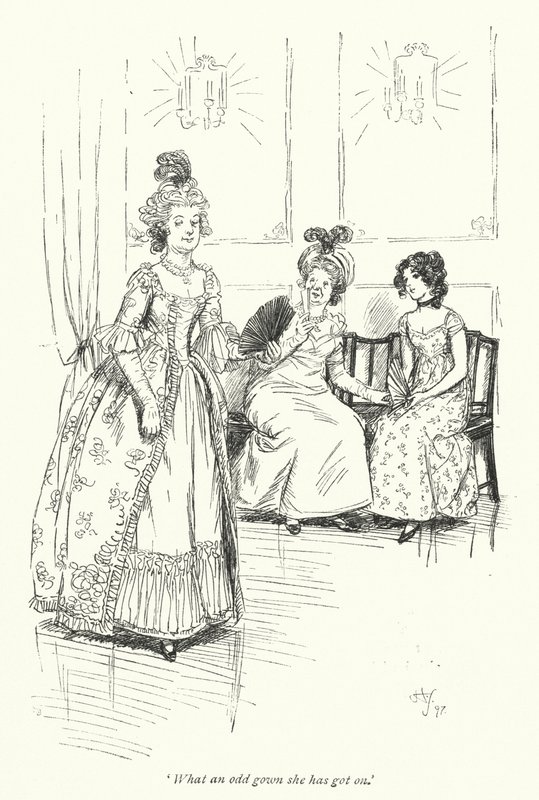 Illusztráció a Northanger Abbey-hez, Jane Austen (litho) alkotó: Hugh Thomson