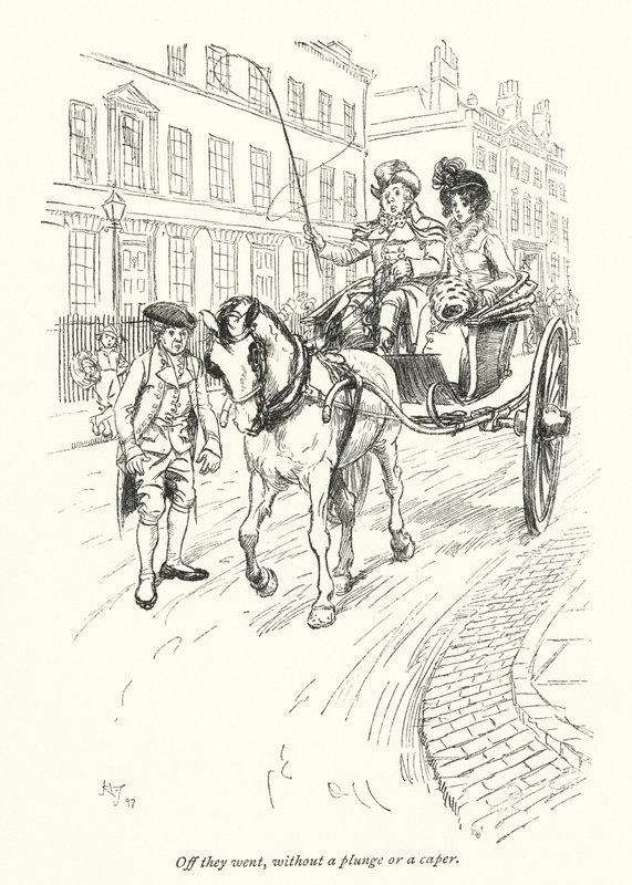 Illusztráció a Northanger Abbey-hez, Jane Austen (litho) alkotó: Hugh Thomson