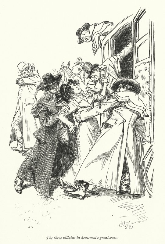 Illusztráció a Northanger Abbey-hez, Jane Austen (litho) alkotó: Hugh Thomson