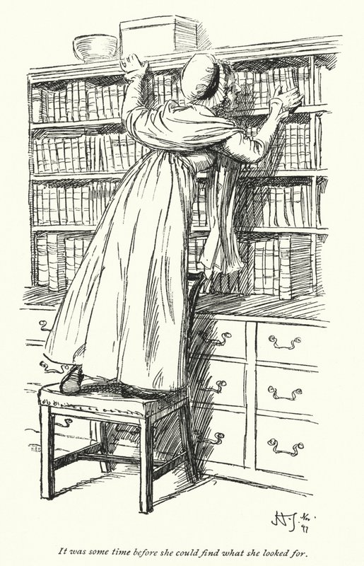 Illusztráció a Northanger Abbey-hez, Jane Austen (litho) alkotó: Hugh Thomson