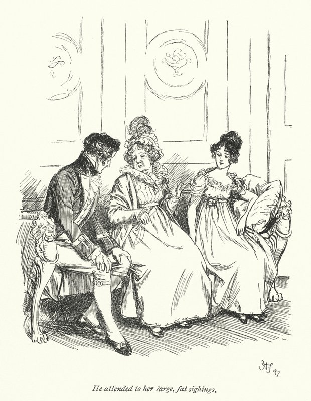 Illusztráció a meggyőzéshez, Jane Austen (litho) alkotó: Hugh Thomson