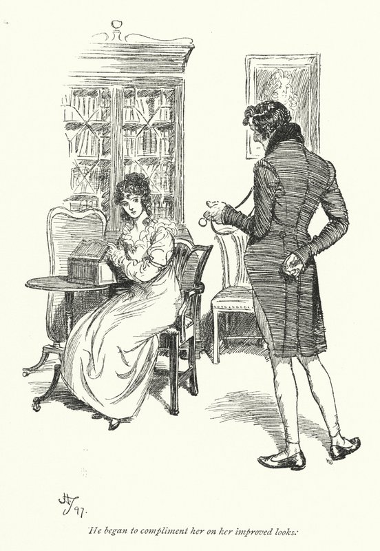 Illusztráció a meggyőzéshez, Jane Austen (litho) alkotó: Hugh Thomson