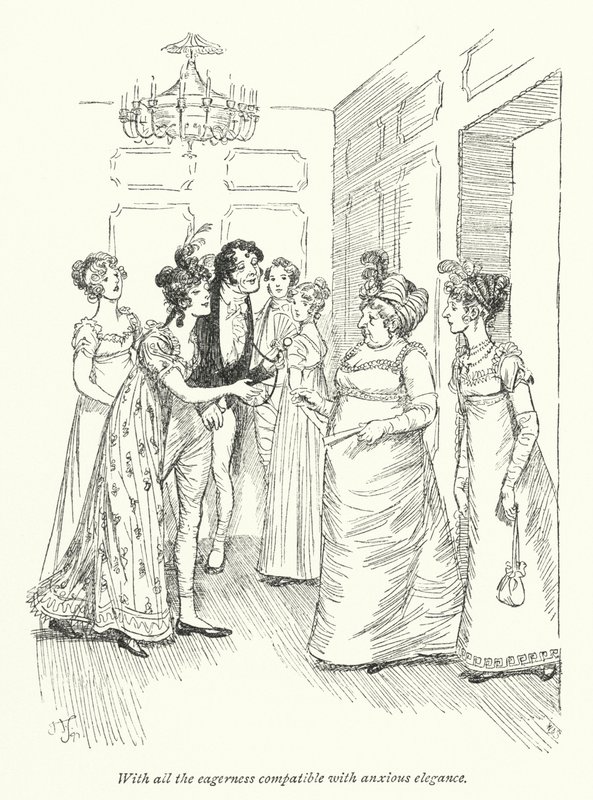 Illusztráció a meggyőzéshez, Jane Austen (litho) alkotó: Hugh Thomson