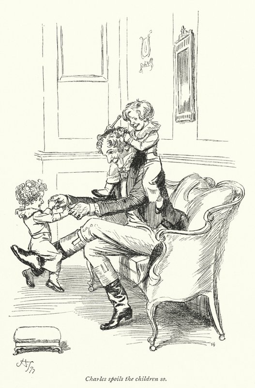 Illusztráció a meggyőzéshez, Jane Austen (litho) alkotó: Hugh Thomson