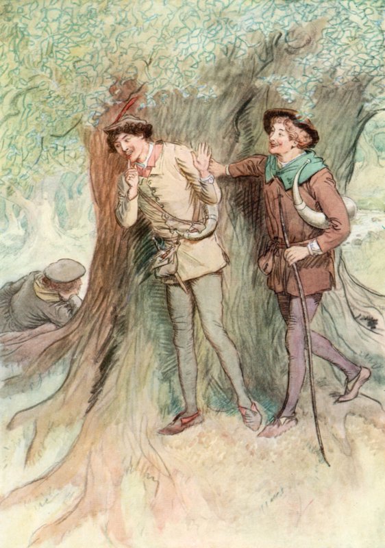Illusztráció Shakespeare Ahogy tetszik című művéhez (színes litó) alkotó: Hugh Thomson