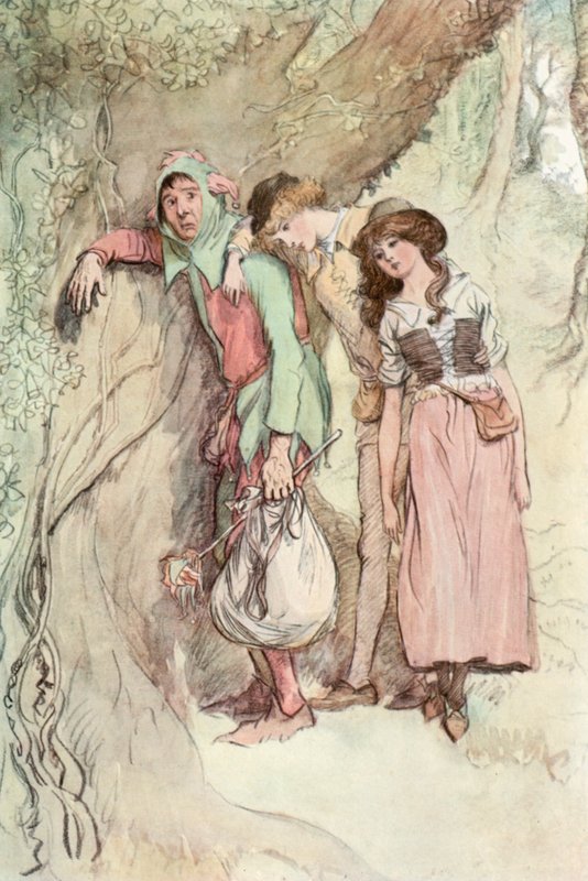 Illusztráció Shakespeare Ahogy tetszik című művéhez (színes litó) alkotó: Hugh Thomson