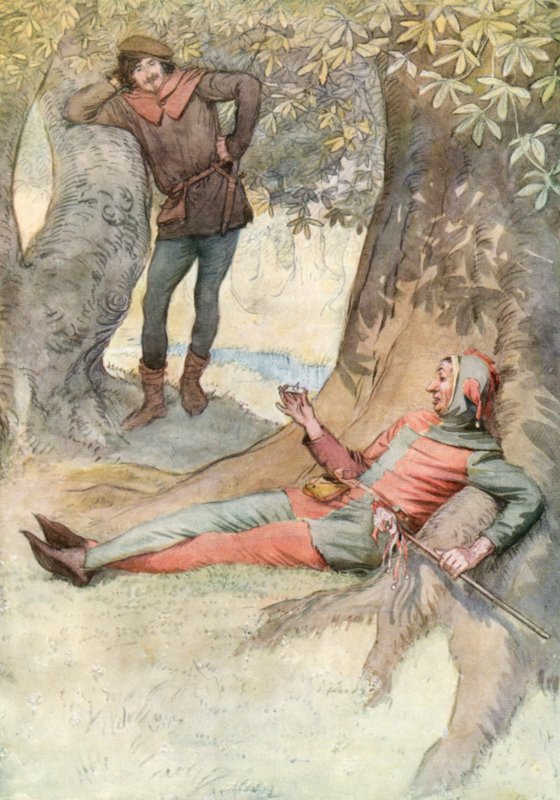Illusztráció Shakespeare Ahogy tetszik alkotó: Hugh Thomson