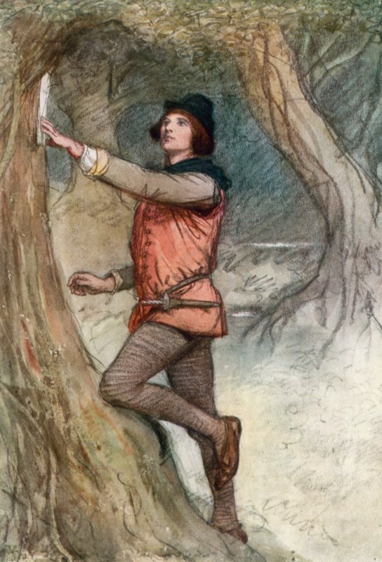 Illusztráció Shakespeareshez, ahogy tetszik alkotó: Hugh Thomson