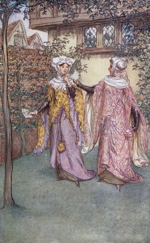 Illusztráció a Windsori víg feleségekhez alkotó: Hugh Thomson