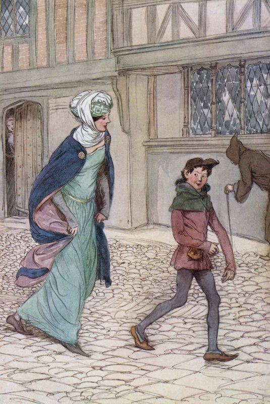 Illusztráció a Windsori víg feleségekhez alkotó: Hugh Thomson