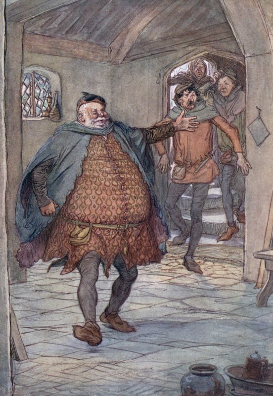 Illusztráció a Windsori víg feleségekhez alkotó: Hugh Thomson