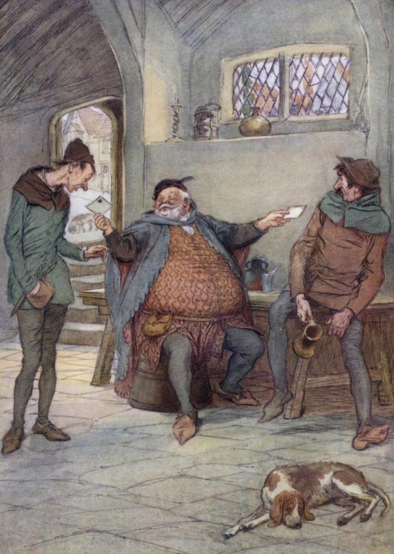 Illusztráció a Windsori víg feleségekhez alkotó: Hugh Thomson
