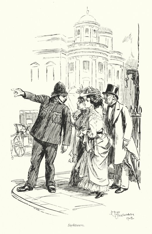 London: Sightseers (színes litográfia) alkotó: Hugh Thomson