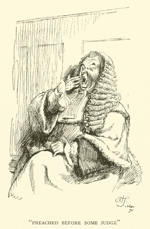 Valami bíró előtt prédikált (metszet) alkotó: Hugh Thomson