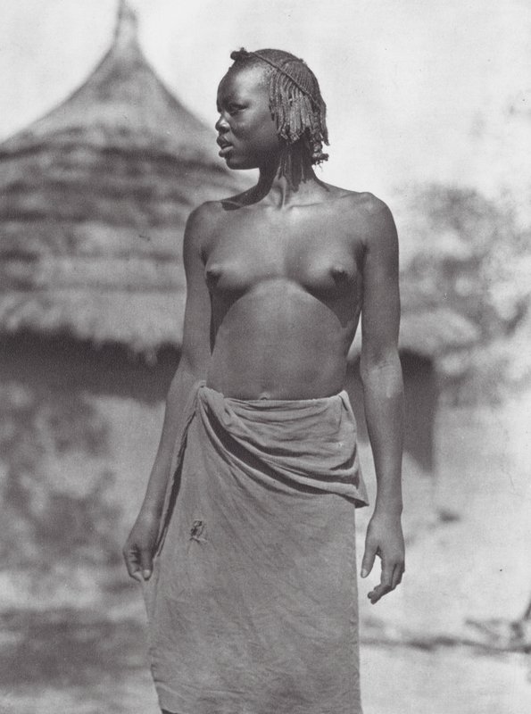 Afrika: Eliri lány (fekete-fehér fotó) alkotó: Hugo Adolf Bernatzik