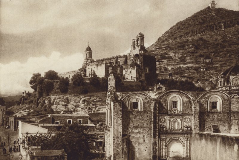 Mexikó: Atlixco (fekete-fehér fotó) alkotó: Hugo Brehme