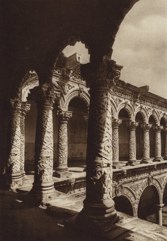 Mexikó: Mejico fővárosa, Monasterio Merced (fekete-fehér fotó) alkotó: Hugo Brehme