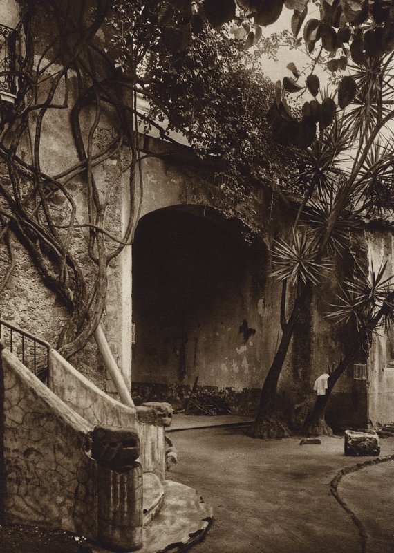 Mexikó: Cuernavaca, festői sarok (fekete-fehér fotó) alkotó: Hugo Brehme