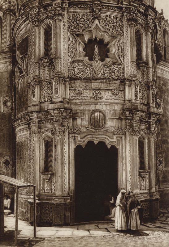 Mexikó: Guadalupe Hidalgo, Capilla del pozo (fekete-fehér fotó) alkotó: Hugo Brehme